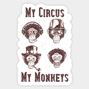 My Circus, My Monkeys Sticker